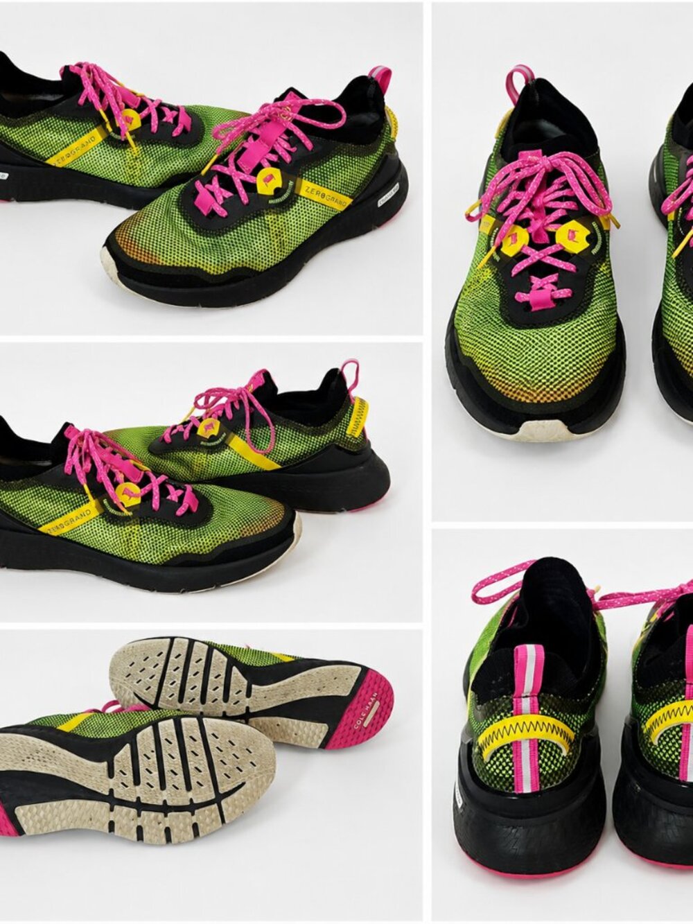 Cole Haan Zerogrand Overtake Mesh Running Shoes Green Pink Men's Size 7.5 M - Picture 2 of 6